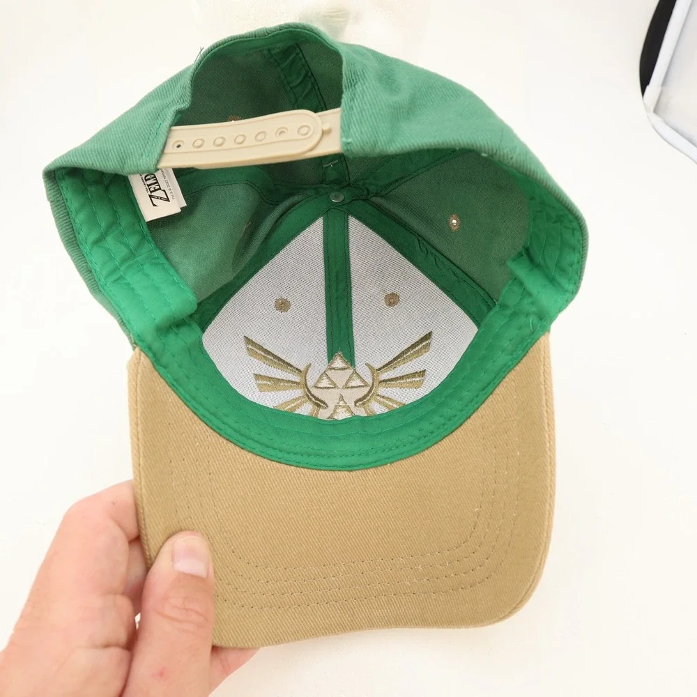Nintendo Legend of Zelda Breath of the Wild Snapback Hat Green Tan CultureFly
